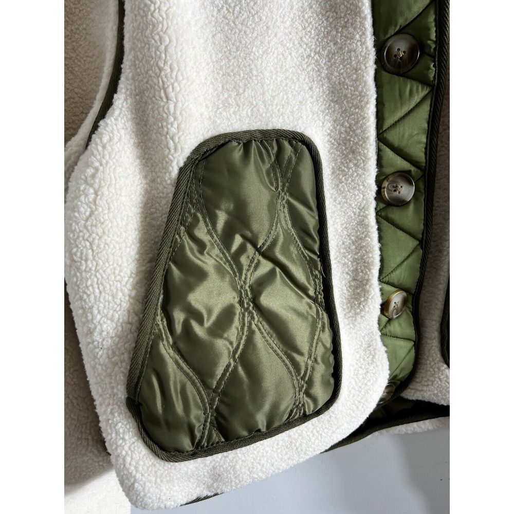 Blank NYC Cream and Green Teddy Jacket - Picture 5 of 9